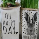 Jacosi Milchtüten Upcycling Blumen "Frohe Ostern"